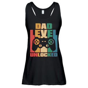 Retro New Dad Level Unlocked Video Gamer Ladies Essential Flowy Tank