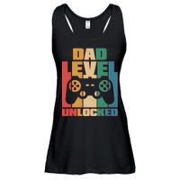 Retro New Dad Level Unlocked Video Gamer Ladies Essential Flowy Tank