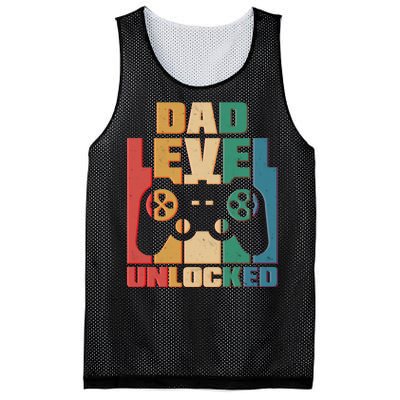 Retro New Dad Level Unlocked Video Gamer Mesh Reversible Basketball Jersey Tank