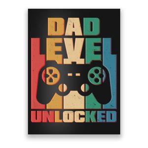 Retro New Dad Level Unlocked Video Gamer Poster