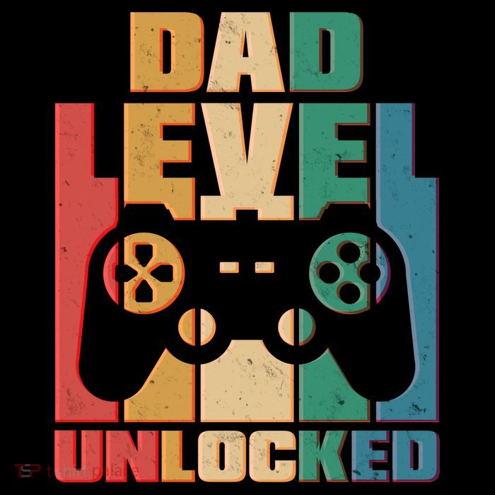 Retro New Dad Level Unlocked Video Gamer Poster