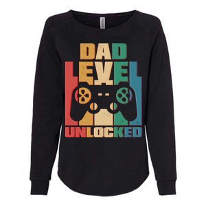 Retro New Dad Level Unlocked Video Gamer Womens California Wash Sweatshirt