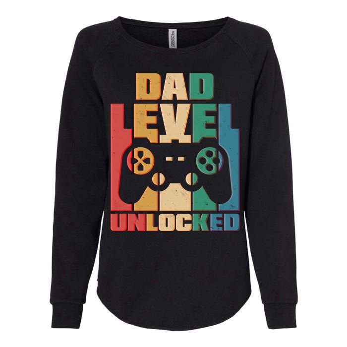 Retro New Dad Level Unlocked Video Gamer Womens California Wash Sweatshirt