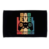 Retro New Dad Level Unlocked Video Gamer Microfiber Hand Towel
