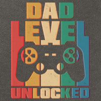 Retro New Dad Level Unlocked Video Gamer Cotton Canvas Backpack