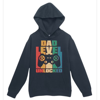 Retro New Dad Level Unlocked Video Gamer Urban Pullover Hoodie