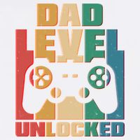 Retro New Dad Level Unlocked Video Gamer Garment-Dyed Sweatshirt