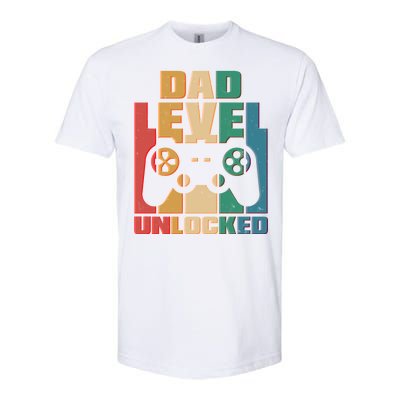 Retro New Dad Level Unlocked Video Gamer Softstyle CVC T-Shirt