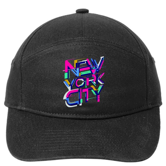 Retro New York City 7-Panel Snapback Hat