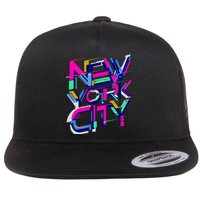 Retro New York City Flat Bill Trucker Hat