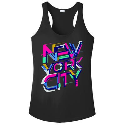 Retro New York City Ladies PosiCharge Competitor Racerback Tank