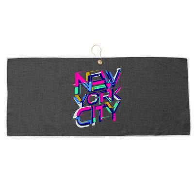 Retro New York City Large Microfiber Waffle Golf Towel