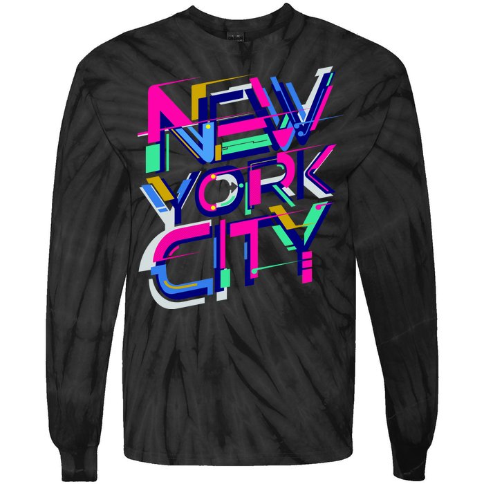 Retro New York City Tie-Dye Long Sleeve Shirt