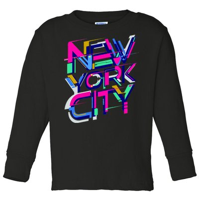 Retro New York City Toddler Long Sleeve Shirt