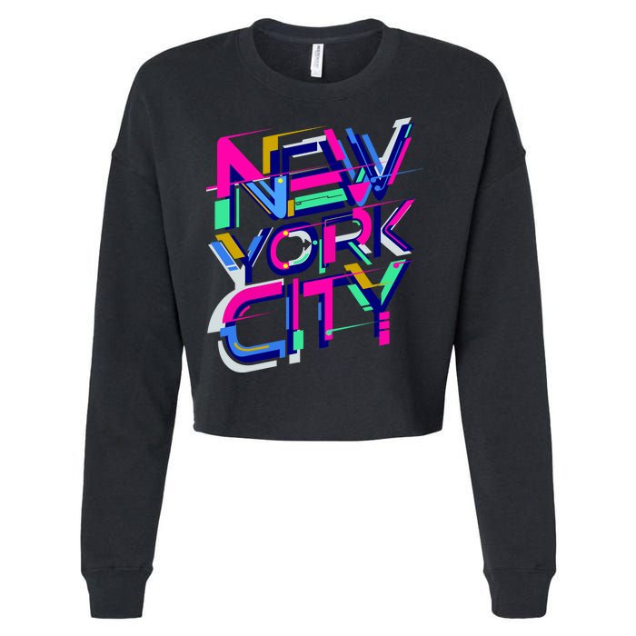 Retro New York City Cropped Pullover Crew