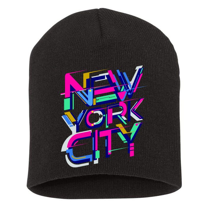 Retro New York City Short Acrylic Beanie