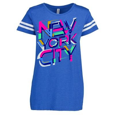 Retro New York City Enza Ladies Jersey Football T-Shirt