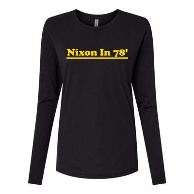 Retro Nixon In 78' For President 1978 USA Womens Cotton Relaxed Long Sleeve T-Shirt