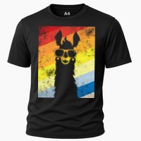 Retro No Drama Llama Cooling Performance Crew T-Shirt