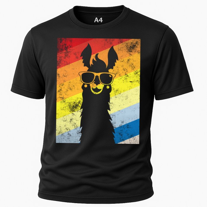 Retro No Drama Llama Cooling Performance Crew T-Shirt