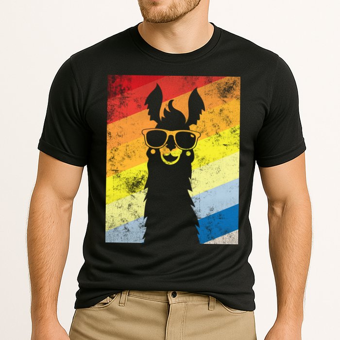 Retro No Drama Llama Cooling Performance Crew T-Shirt