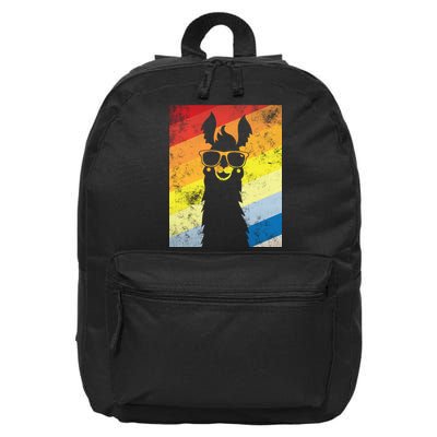 Retro No Drama Llama 16 in Basic Backpack