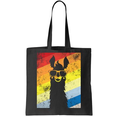 Retro No Drama Llama Tote Bag