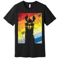 Retro No Drama Llama Premium T-Shirt