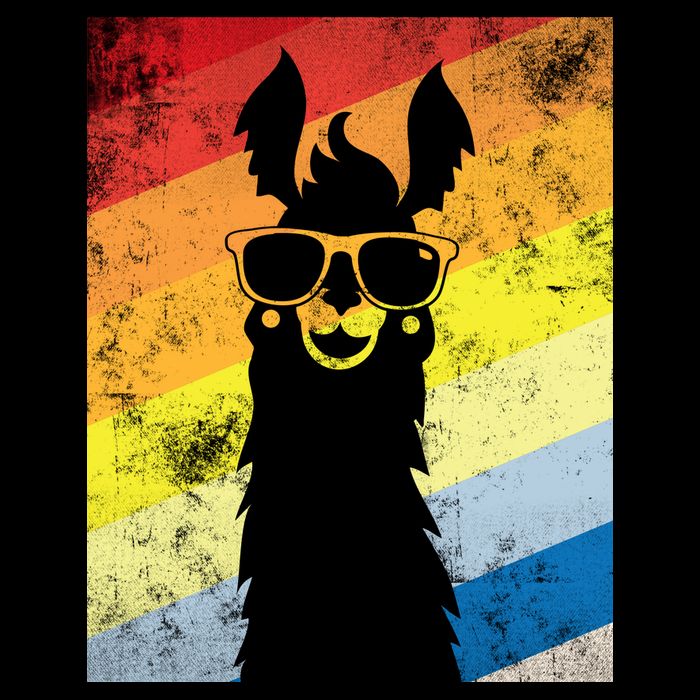 Retro No Drama Llama Premium T-Shirt