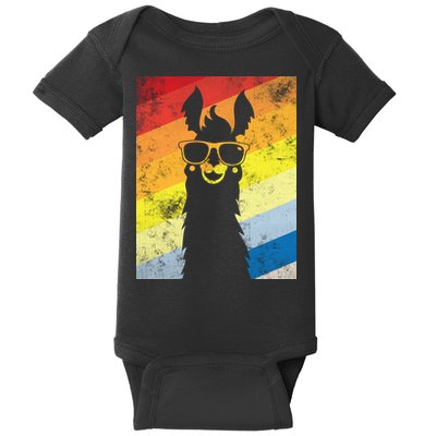 Retro No Drama Llama Baby Bodysuit