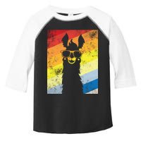 Retro No Drama Llama Toddler Fine Jersey T-Shirt