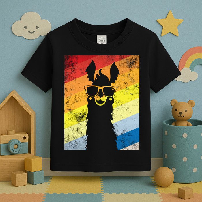 Retro No Drama Llama Toddler T-Shirt