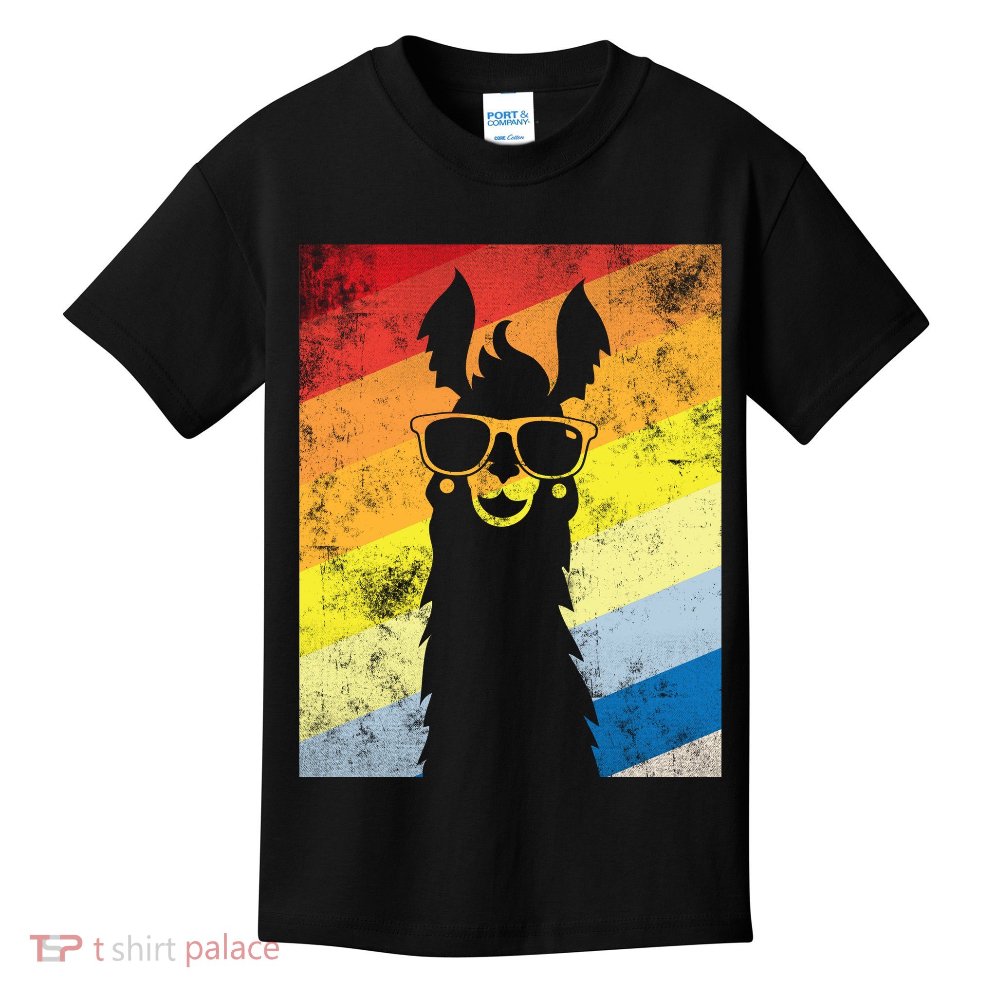 Retro No Drama Llama Kids T-Shirt