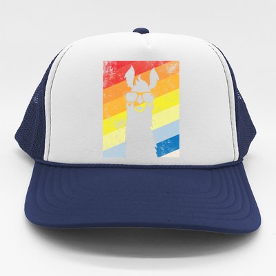 Retro No Drama Llama Trucker Hat