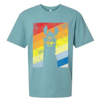Retro No Drama Llama Sueded Cloud Jersey T-Shirt