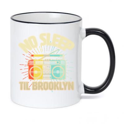 Retro No Sleep Til Brooklyn 11oz Black Color Changing Mug