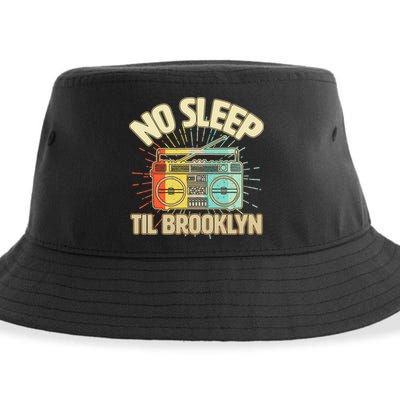 Retro No Sleep Til Brooklyn Sustainable Bucket Hat