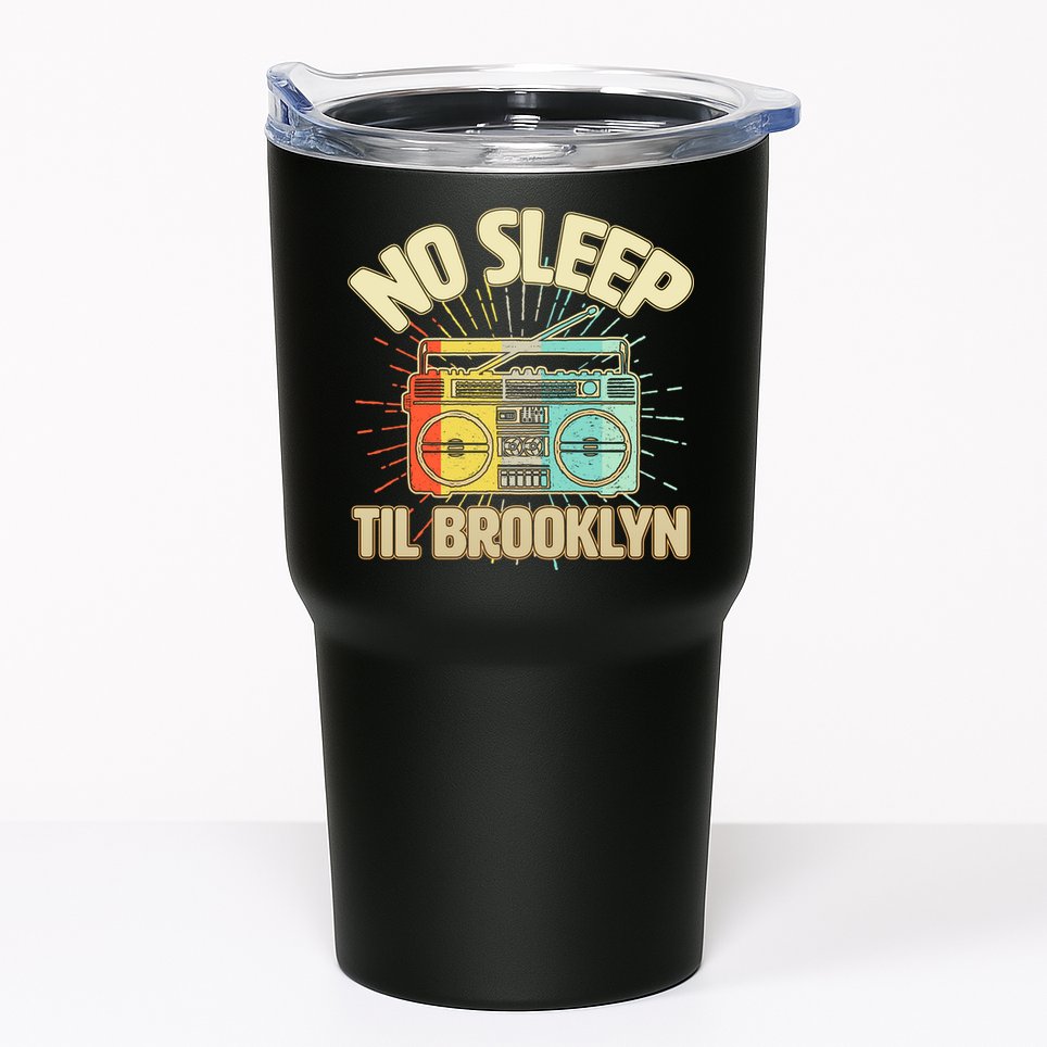 Retro No Sleep Til Brooklyn Tumbler