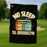 Retro No Sleep Til Brooklyn Golf Towel