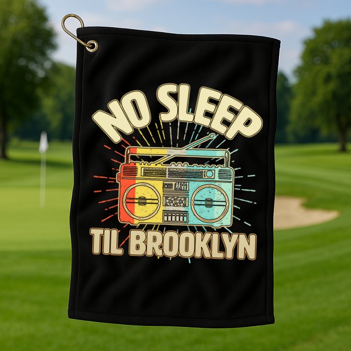 Retro No Sleep Til Brooklyn Golf Towel