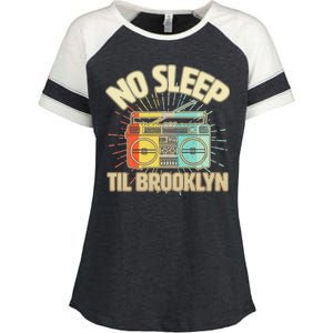 Retro No Sleep Til Brooklyn Enza Ladies Jersey Colorblock Tee