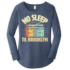 Retro No Sleep Til Brooklyn Women's Perfect Tri Tunic Long Sleeve Shirt