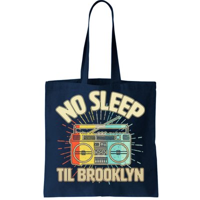 Retro No Sleep Til Brooklyn Tote Bag