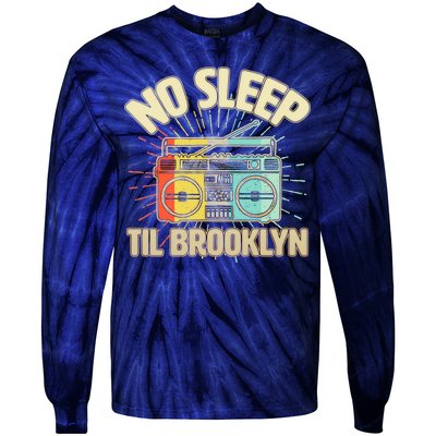 Retro No Sleep Til Brooklyn Tie-Dye Long Sleeve Shirt