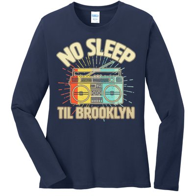 Retro No Sleep Til Brooklyn Ladies Long Sleeve Shirt