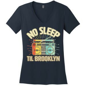 Retro No Sleep Til Brooklyn Women's V-Neck T-Shirt