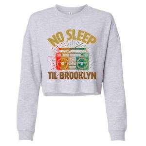 Retro No Sleep Til Brooklyn Cropped Pullover Crew