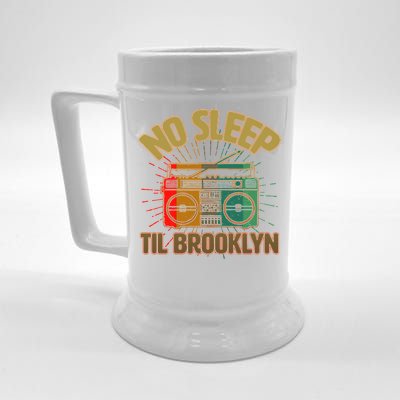 Retro No Sleep Til Brooklyn Beer Stein