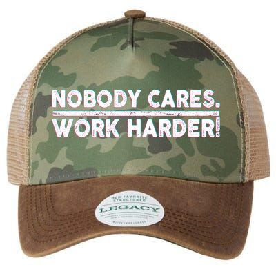 Retro Nobody Cares Work Harder Distressed Legacy Tie Dye Trucker Hat