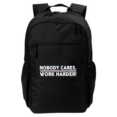 Retro Nobody Cares Work Harder Distressed Backpack